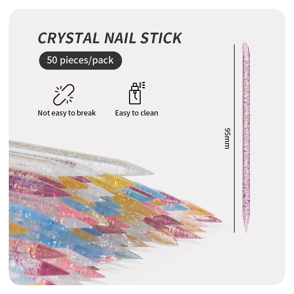 Crystal Press Tool - محفز بشرة أظافر كريستالي مزدوج الطرف
