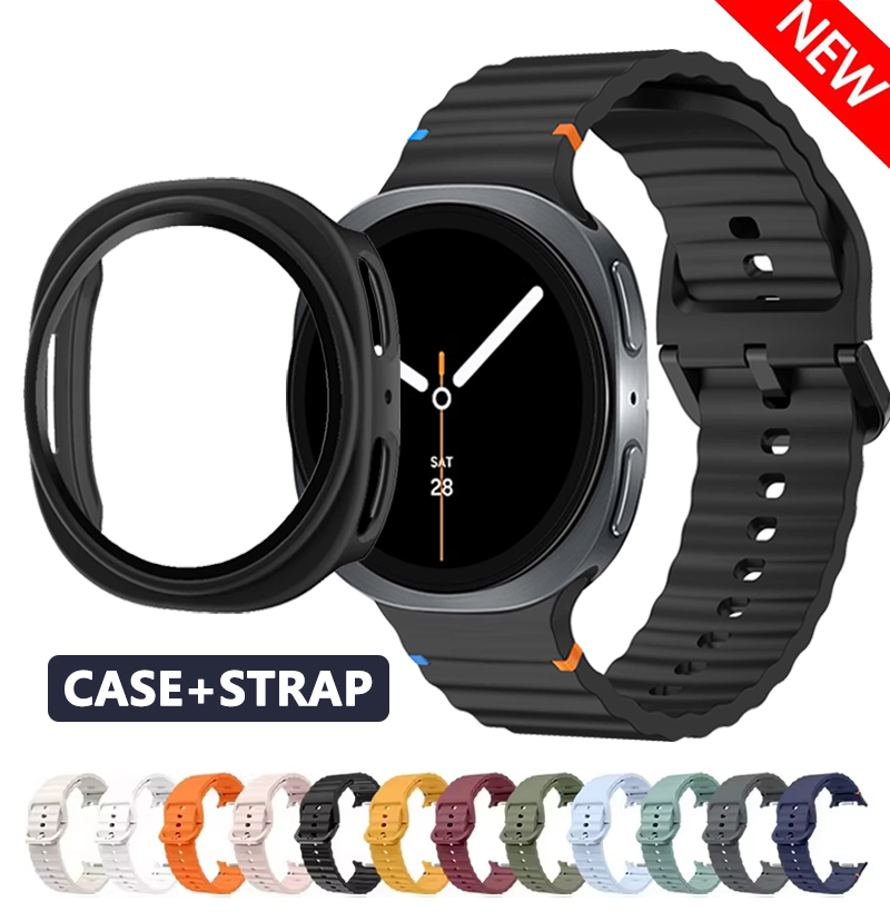 Smartwatch Samsung Watches For Women - حافظة مجوفة + سوار سيليكون رسمي