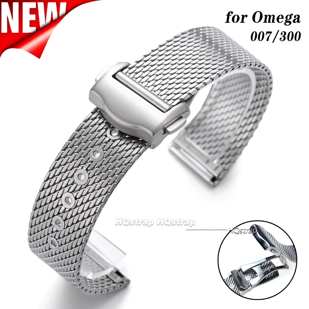 Omega Watch Seamaster - حزام ساعة من الفولاذ المقاوم للصدأ