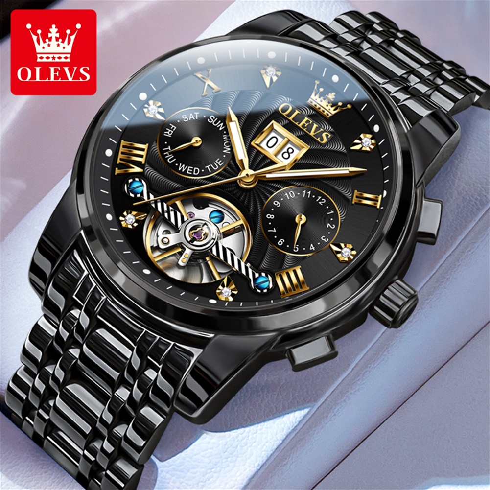 Rolex Watch Submariner - ساعات OLEVS الكلاسيكية للرجال توربيون متعددة
