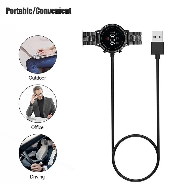 Fossil Watches Smartwatch Gen 6 - 1 متر USB المغناطيسي شاحن سريع