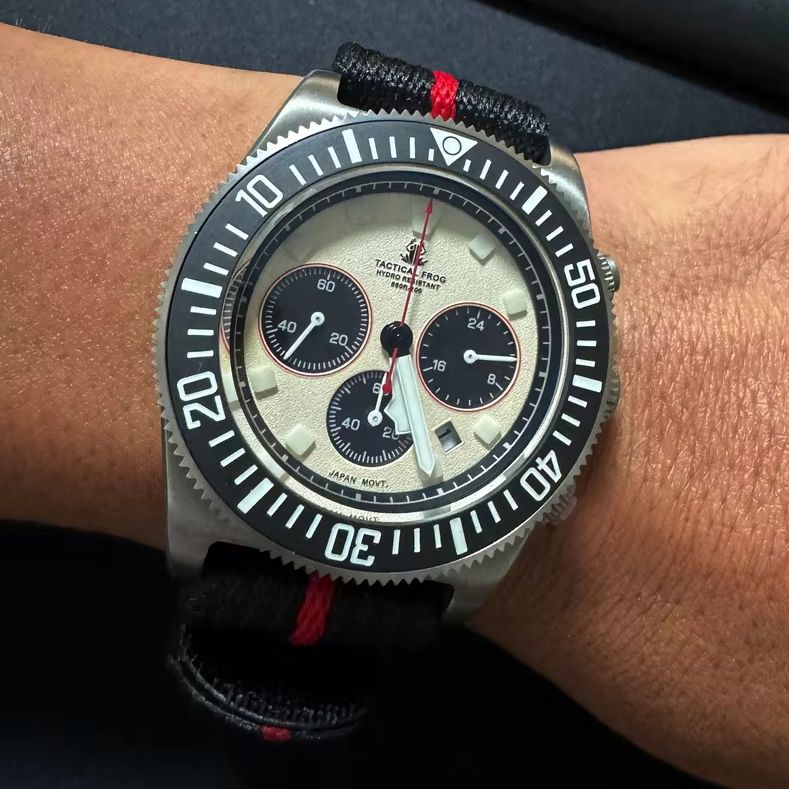 Solar Powered Watch - ساعة يد تاكتيكال فروج للرجال كرونوغراف