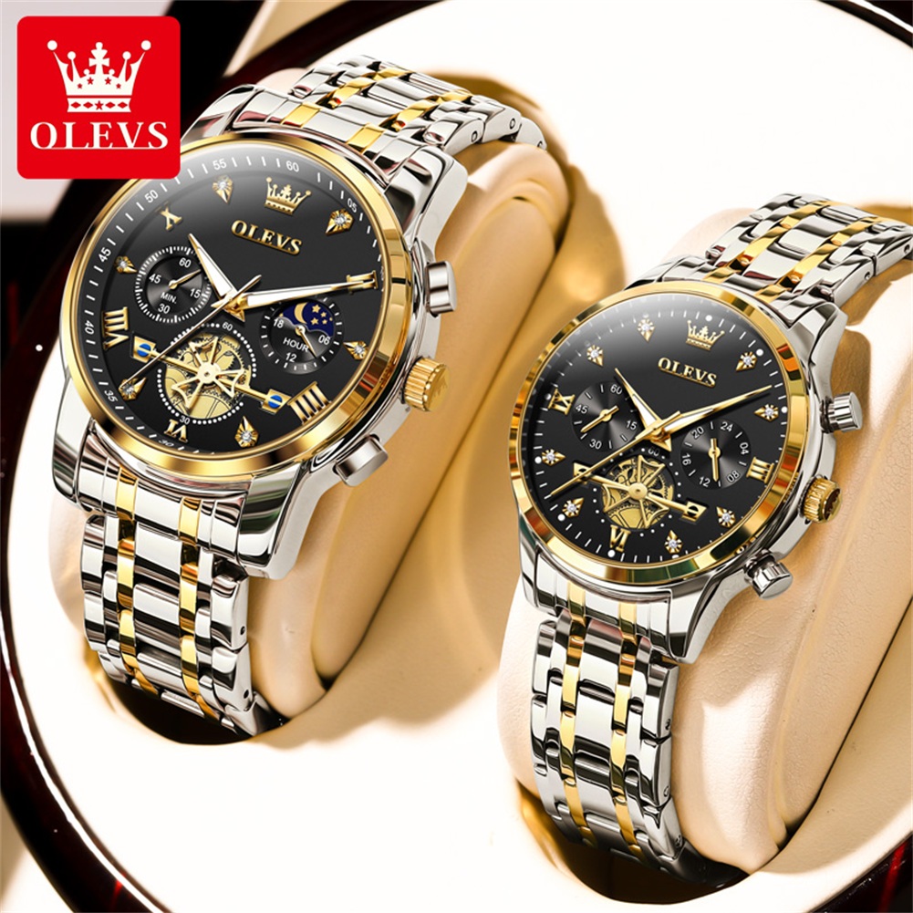 Anti-Magnetic Watch - OLEVS ساعات الزوجين موضة الاتجاه متعددة