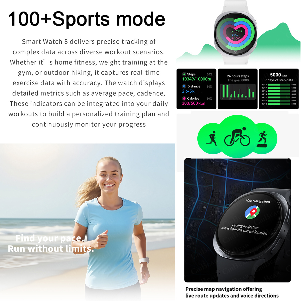 ساعات ذكية جديدة 2026 طراز 8 م - مراجعة Smartwatch Watches Girls وسعره