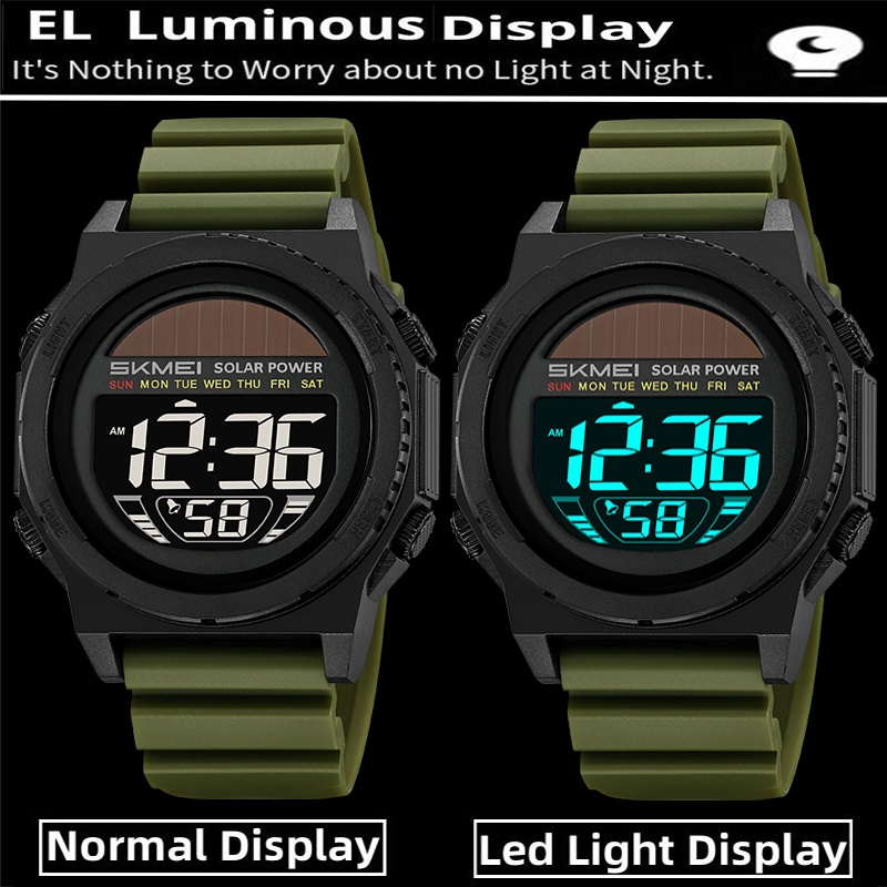Skmei الطاقة الشمسية الساعات ا - مراجعة Solar Powered Watch وسعره