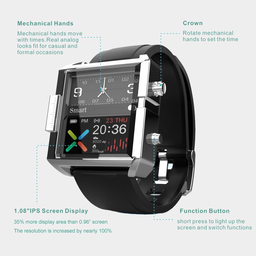 T9 الهجين Smartwatch معدل ضربا - مراجعة Seiko Watches Smartwatch وسعره