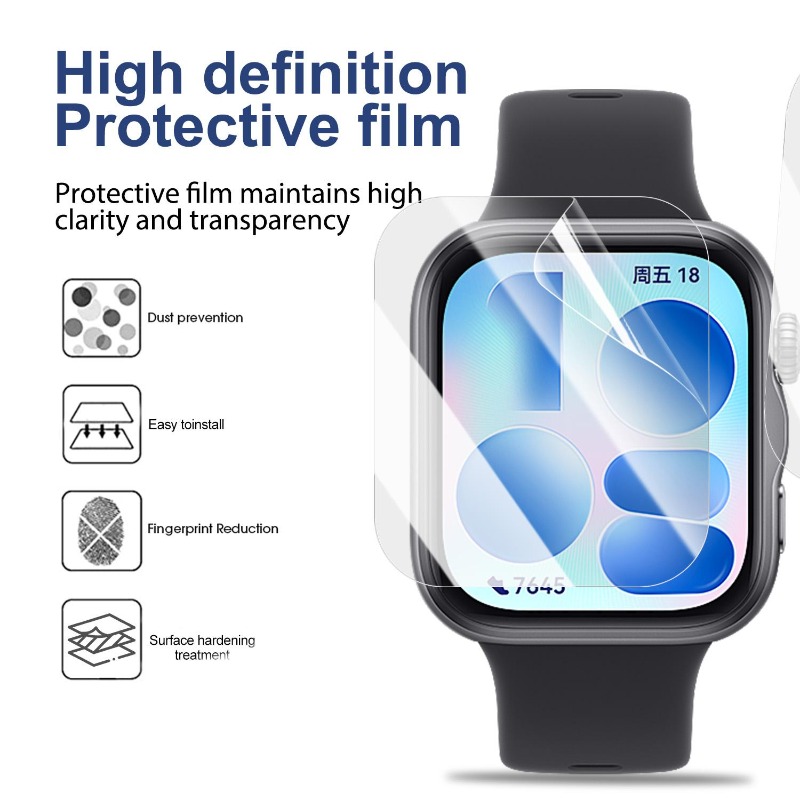 فيلم هيدروجيل مرن وناعم لساعة  - مراجعة Huawei Smartwatch Watch Fit وسعره