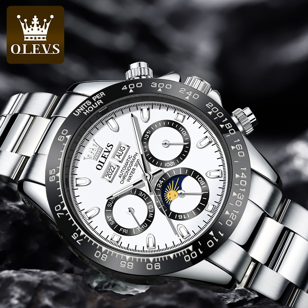 OLEVS 6654 ساعة رجالي فاخرة كر - مراجعة Rolex Watch Submariner وسعره