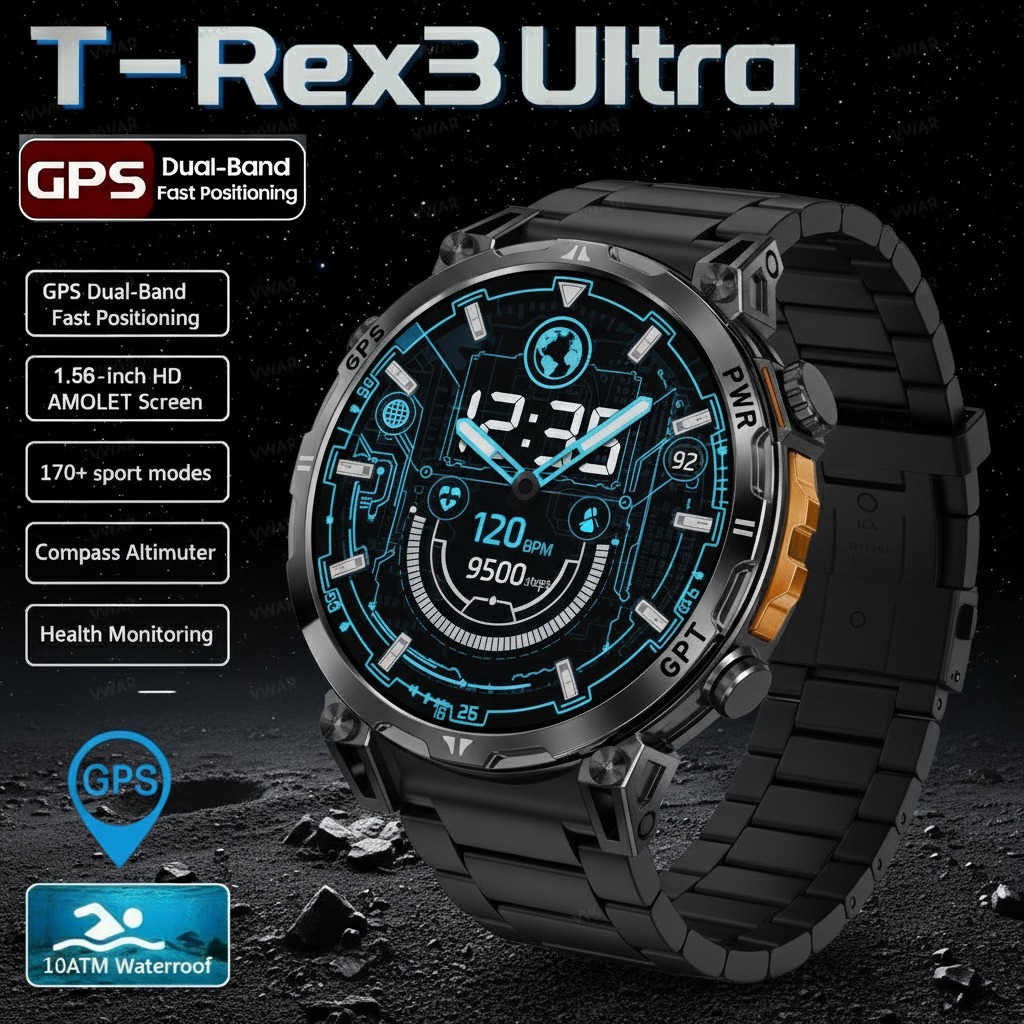 2026 جديد T-Rex 3 Pro العسكرية - مراجعة Huawei Smartwatch Watch Fit وسعره