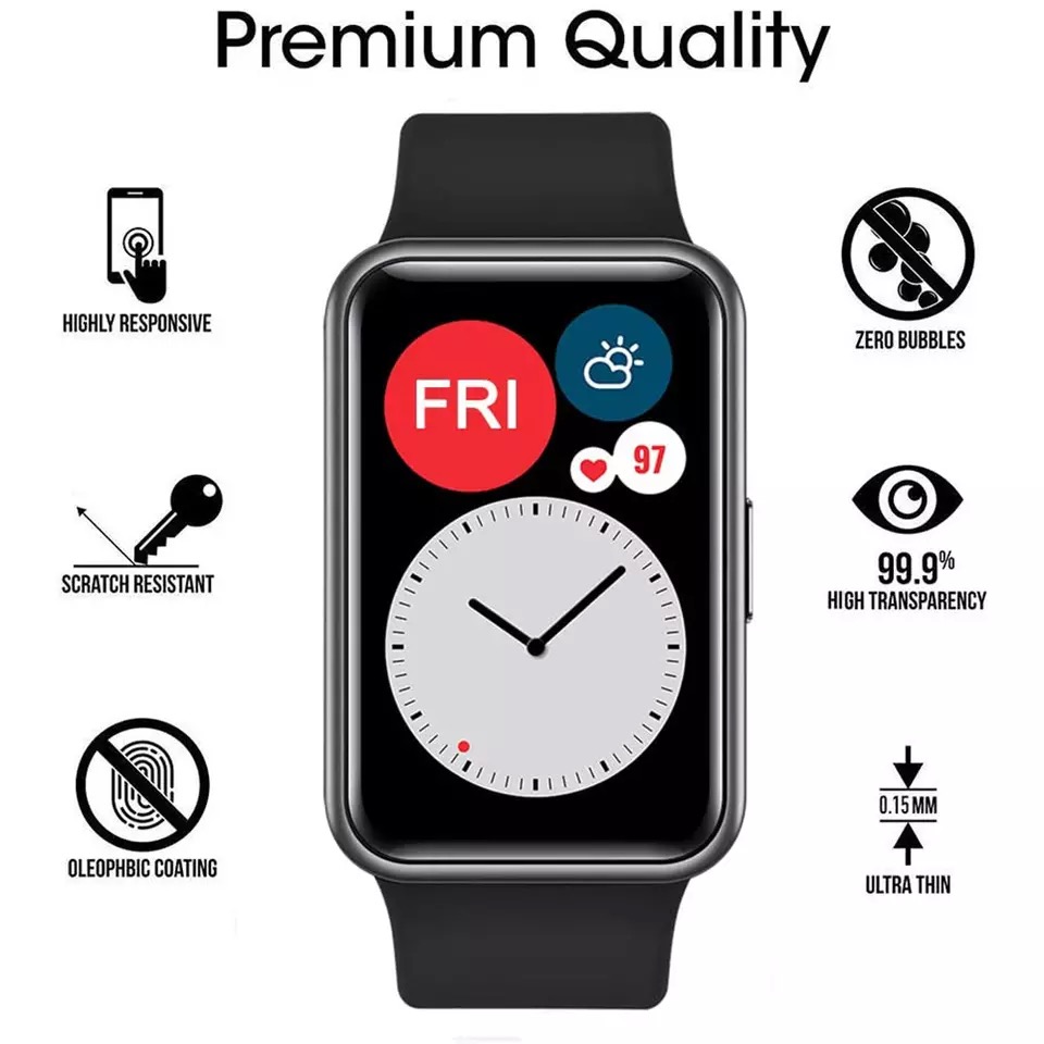 زجاج واقي ناعم لساعة هواوي وات - مراجعة Huawei Smartwatch Watch Fit وسعره