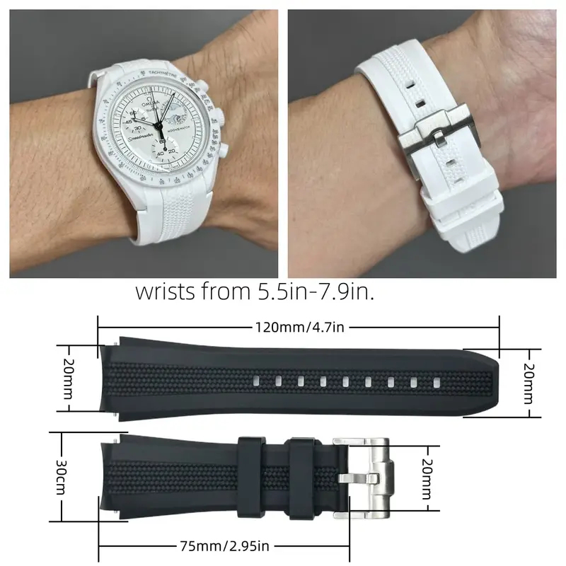 حزام ساعة سيليكون منحني 20 ملم - مراجعة Omega Watch Seamaster وسعره