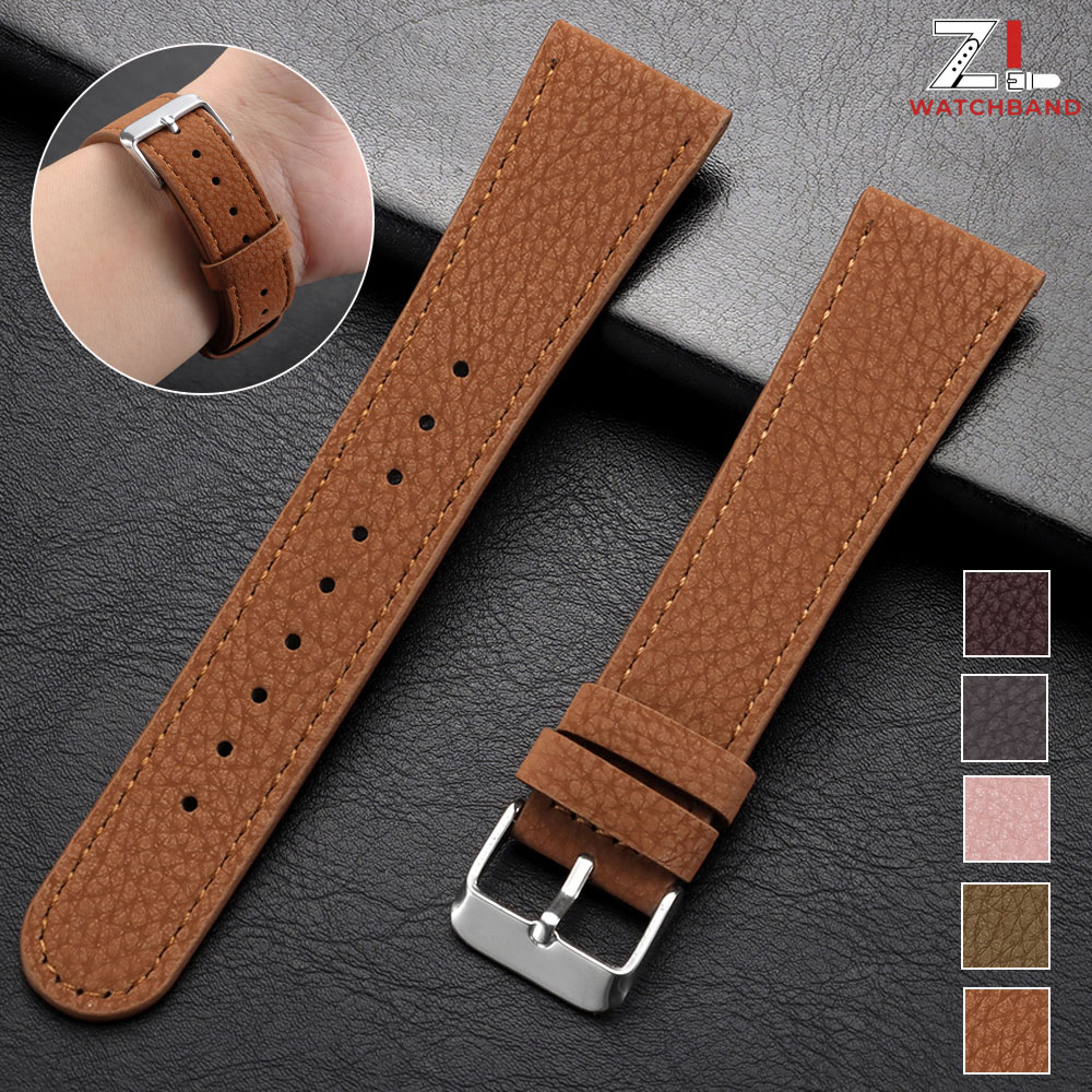 حزام ساعة جلدي بنمط الليتشي 22 - مراجعة Smartwatch Purple Watches For Women وسعره