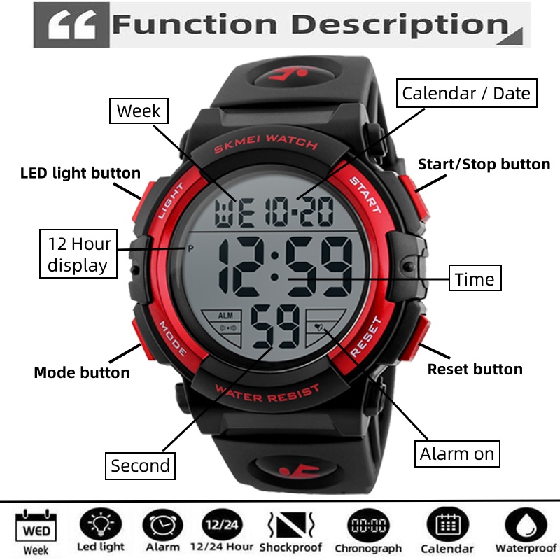 Skmei Fashion الطلب الكبير رجا - مراجعة Solar Powered Watch وسعره