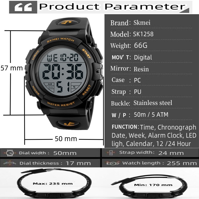 Skmei Fashion الطلب الكبير رجا - مراجعة Solar Powered Watch وسعره