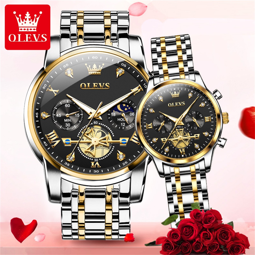OLEVS ساعات الزوجين موضة الاتج - مراجعة Anti-Magnetic Watch وسعره