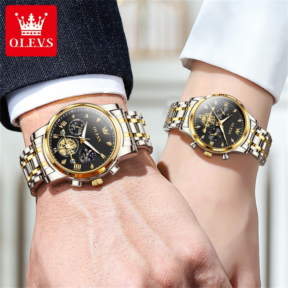 OLEVS ساعات الزوجين موضة الاتج - مراجعة Anti-Magnetic Watch وسعره